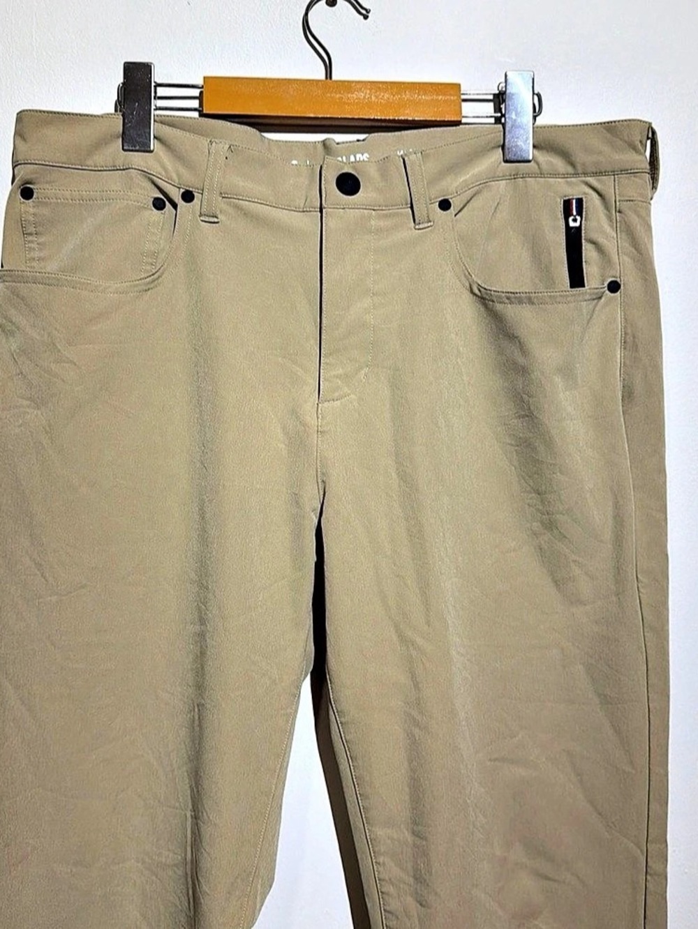 Fourlaps 1072 Men's Beige Stretch Chino Pants Waist 34 x 30